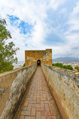 Fototapeta na wymiar View on the city and the Alcazaba. Malaga, Andalusia, Spain