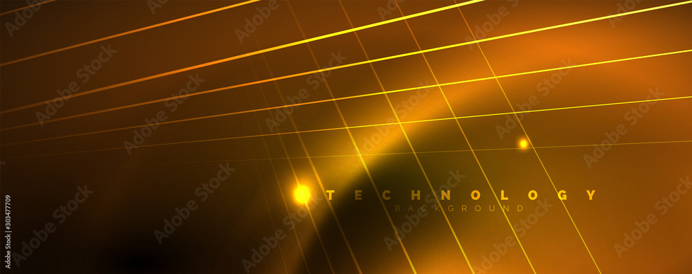 Poster shiny color neon light with lines, abstract wallpaper, shiny motion, magic space light. techno abstr