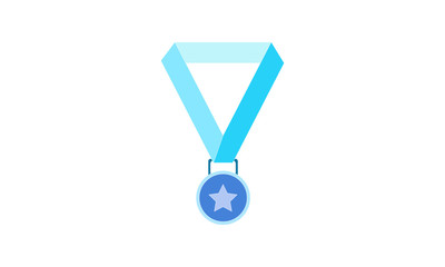 Champion medal icon vector image