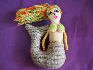 Handmade dolls made of wool, Souvenirs that I bought at local market in San Cristóbal de Las Casas, Mexico