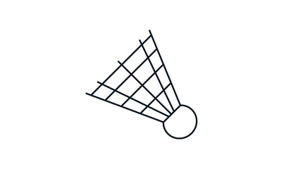 Fototapeta na wymiar Badminton icon shuttlecock icon sports symbol vector image