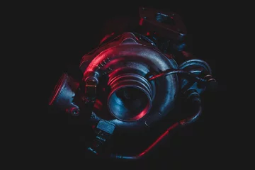 Deurstickers Oude gereviseerde auto turbocompressor © Anze