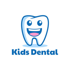 smile Cartoon teeth Dental logo design inspiration