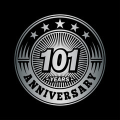 101 years anniversary celebration logo design. Vector and illustration.