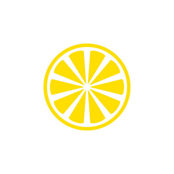Lemon icon isolated on white background. Vector illustration.
