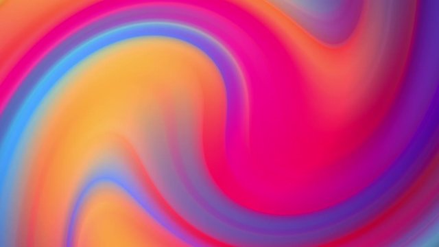 Gradient of rainbow colors are cyclically shifting in loop. It is 4k beautiful abstract background with seamless looping animation for holiday presentations or trendy stuff in motion design style.