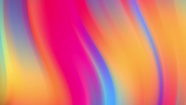 Gradient of rainbow colors are cyclically shifting in loop. It is 4k beautiful abstract background with seamless looping animation for holiday presentations or trendy stuff in motion design style.