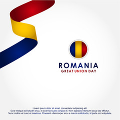 Great Union Romania Day Vector Design Template