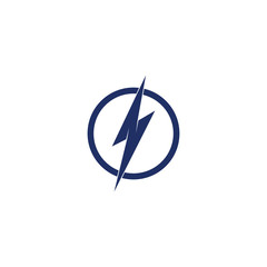 lightning thunder bolt electricity logo design template