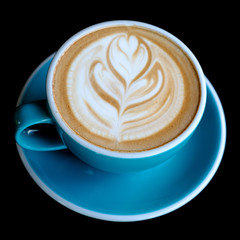 hot mocha coffee on the table