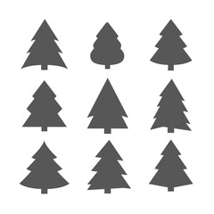 Obraz premium Christmas Trees Set