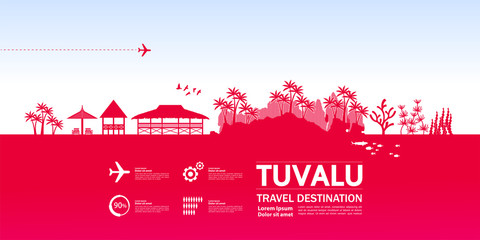 Tuvalu travel destination grand vector illustration.