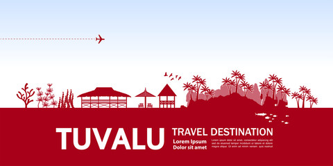Tuvalu travel destination grand vector illustration. - Powered by Adobe