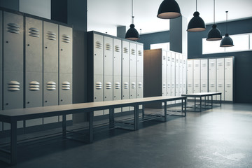 Contemporary locker room