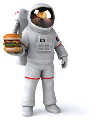 Fun astronaut - 3D Illustration