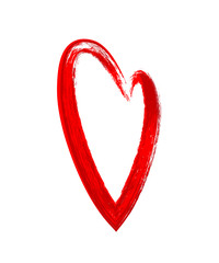 Red heart hand drawn illustration