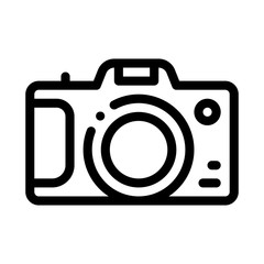 Camera Icon Vector. Outline Camera Sign. Isolated Contour Symbol Illustration