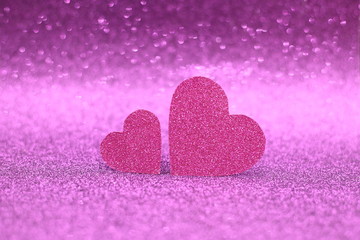 Obraz premium hearts on a pink background