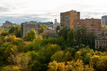 Fototapeta na wymiar Panorama of the city from the Kremlin wall