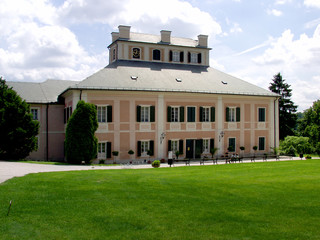 Fototapeta premium Empire style baroque chateau Ratiborice, Czech Republic.