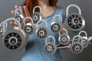 security data code digital in hand