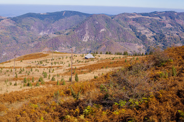 Beautiful countryside view of autumn landscape