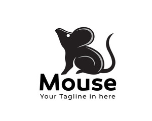 black Stand mouse logo design inspiration