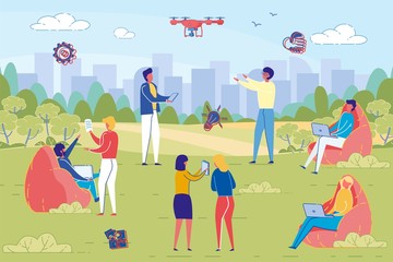 Creative Business Team Coworking Training Outdoor.