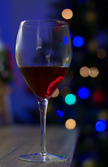 A glass of red wine