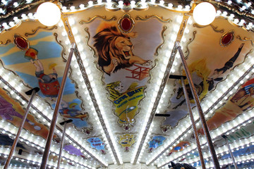 merry-go-round in a carnival in france