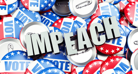 Fototapeta premium impeachment of the USA president, presidential election 3D illustration, 3D rendering