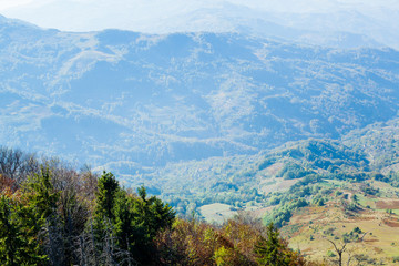 Beautiful countryside view of autumn landscape