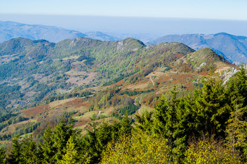 Beautiful countryside view of autumn landscape