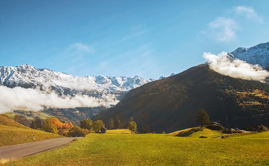 Nebel in der Berglandschaft