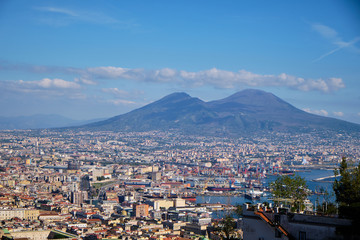Fototapeta na wymiar Vista su Napoli dal Belvedere di San Martino.