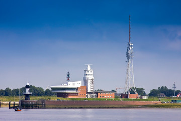 Control center for the canal navigation, North Baltic Canal, NOK, Brunsbüttel, Schleswig-Holstein,...