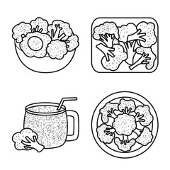 Isolated object of eating and diet symbol. Collection of eating and healthy vector icon for stock.