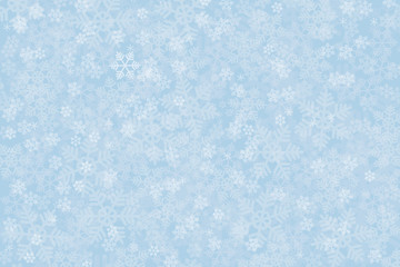 blue background with snowflakes for New Year and Christmas