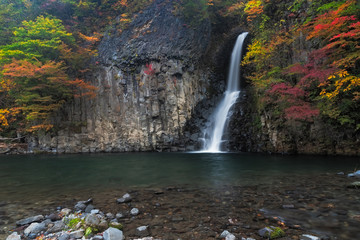 Beautiful waterfall in Akita, Japan