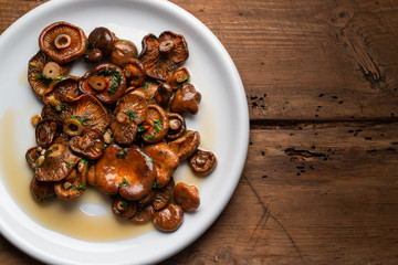 mushrooms on a plate