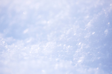 Winter christmas background. Snowflakes in the soft white snow. Winter background.