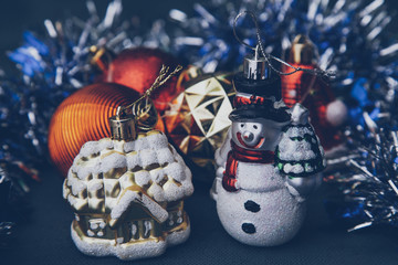 Christmas and New Year decorations and garlands