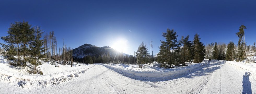 Tatra Mountains in Winter 360 HDRI Panorama