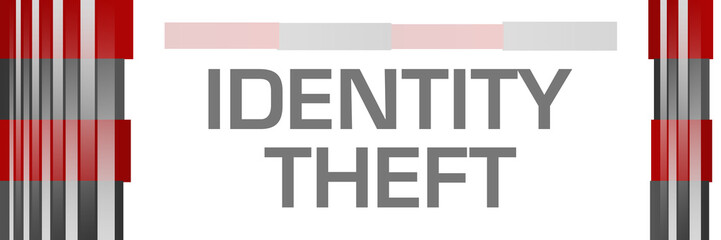Identity Theft Red Grey Bars Both Sides 