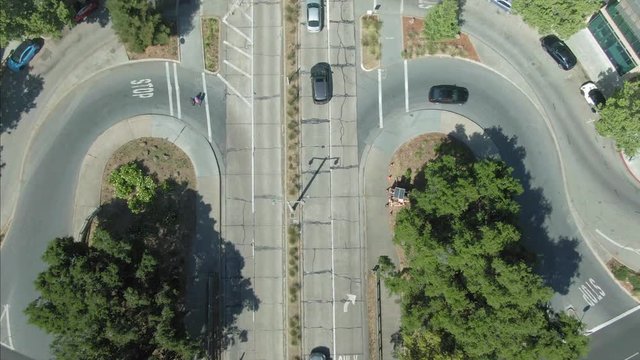 Aerial view of downtown Palo Alto, Silicon Valley, USA.