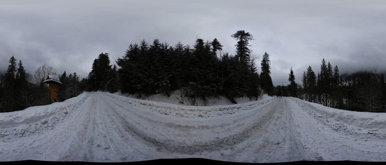 Tatra Mountains HDRI Panorama in winter