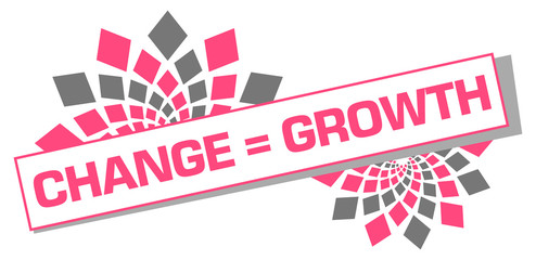 Change Is Growth Floral Pink Grey Box 