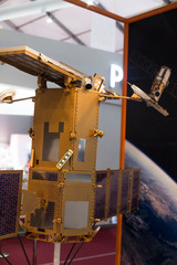 satellite with solar cell panel model