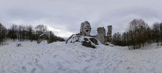 HDRI Panorama of Ogrodzieniec Castle