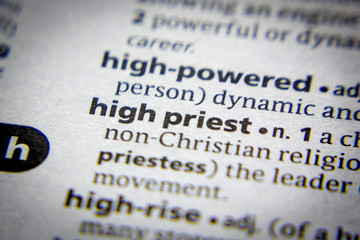 Word or phrase High priest in a dictionary.